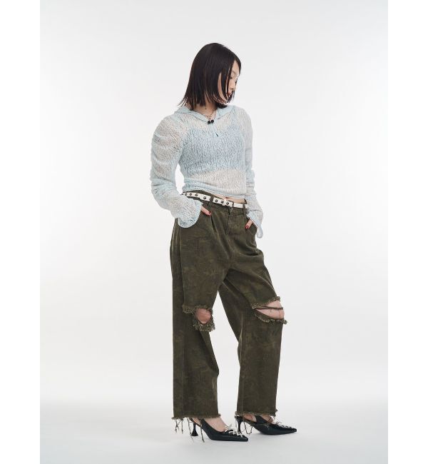 jouetie「ギャザースリーブレースフーディ」|Tシャツ・カットソー|