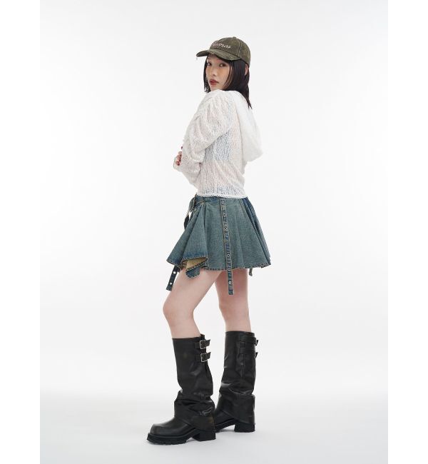 jouetie「ギャザースリーブレースフーディ」|Tシャツ・カットソー|