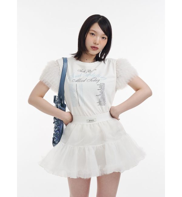 jouetie「フリルチュールドッキングTシャツ」|Tシャツ・カットソー|