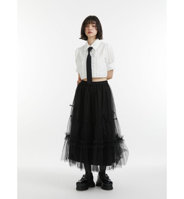 jouetie「クロップドフリルブラウス」|シャツ・ブラウス|