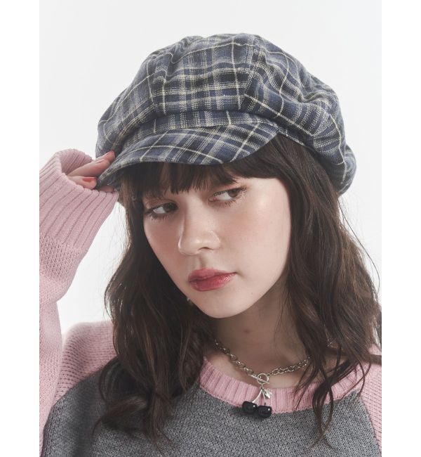 jouetie「チェックパターンビッグキャスケット」|キャップ・キャスケット|