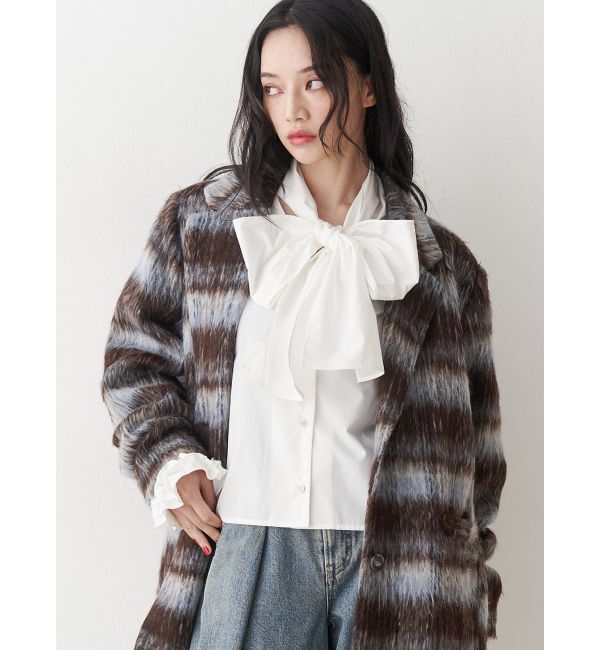 jouetie「スリーブフリルビッグボウタイブラウス」|シャツ・ブラウス|オフホワイト