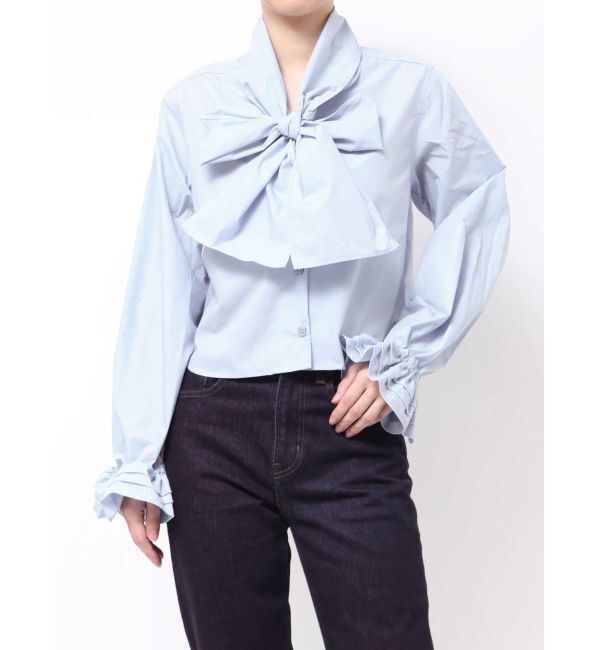 jouetie「スリーブフリルビッグボウタイブラウス」|シャツ・ブラウス|