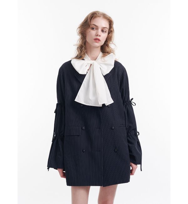 jouetie「スリーブフリルビッグボウタイブラウス」|シャツ・ブラウス|