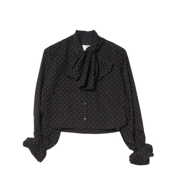 jouetie「スリーブフリルビッグボウタイブラウス」|シャツ・ブラウス|ブラック