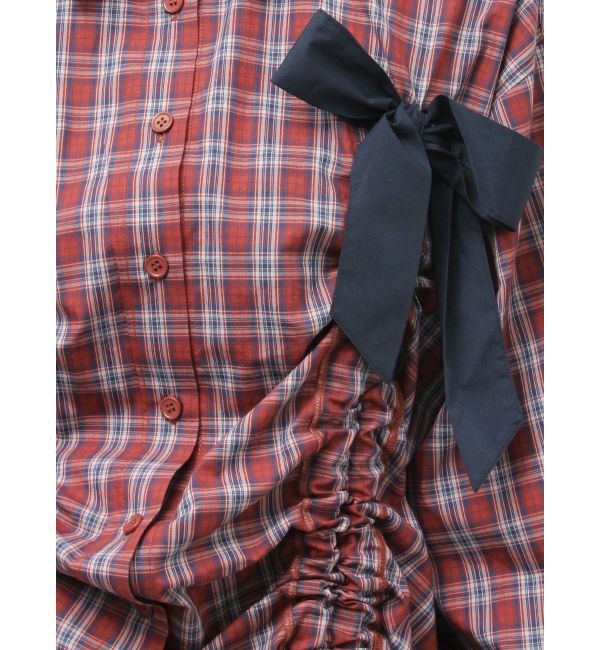 jouetie「ギャザーリボンルーズシャツ」|シャツ・ブラウス|