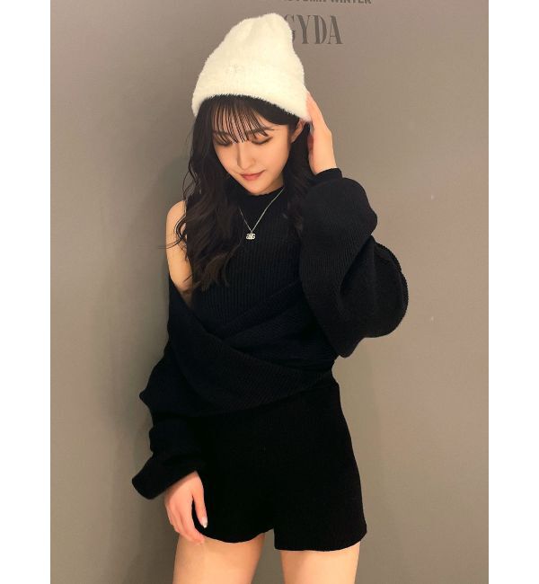 GYDA「Symmetry GYDAシャギーニットCAP」|ニット帽|