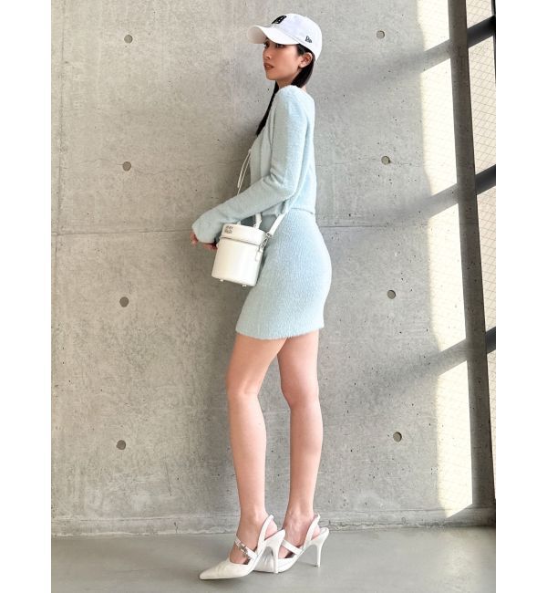 GYDA「Symmetry GYDA embroideryシャギーニットカーディガン【SETUP着用可】」|カーディガン|