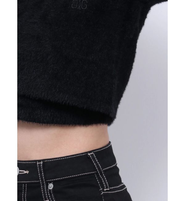 GYDA「Symmetry GYDA embroideryシャギーニットカーディガン【SETUP着用可】」|カーディガン|