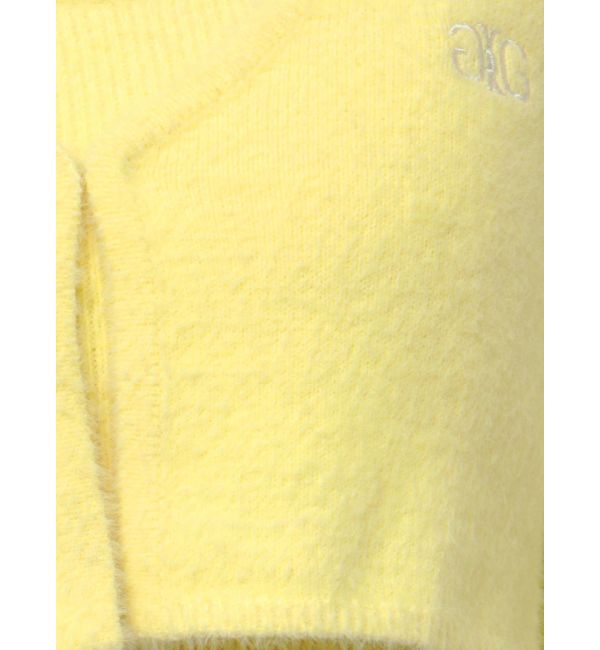 GYDA「Symmetry GYDA embroideryシャギーニットカーディガン【SETUP着用可】」|カーディガン|