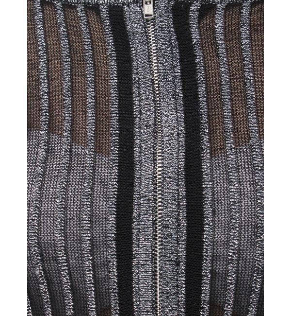 GYDA「ラメシアーオフショルショートニットカーディガン」|カーディガン|