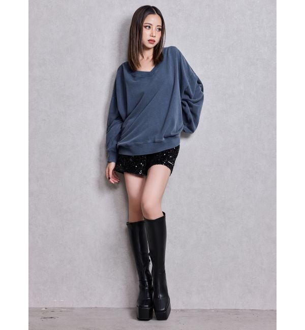 GYDA「ストレッチチャンキーブーツ」|ロングブーツ|