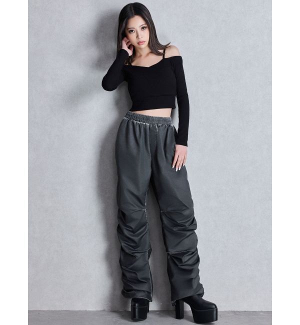 GYDA「カシュクールデザインオフショルトップス」|Tシャツ・カットソー|