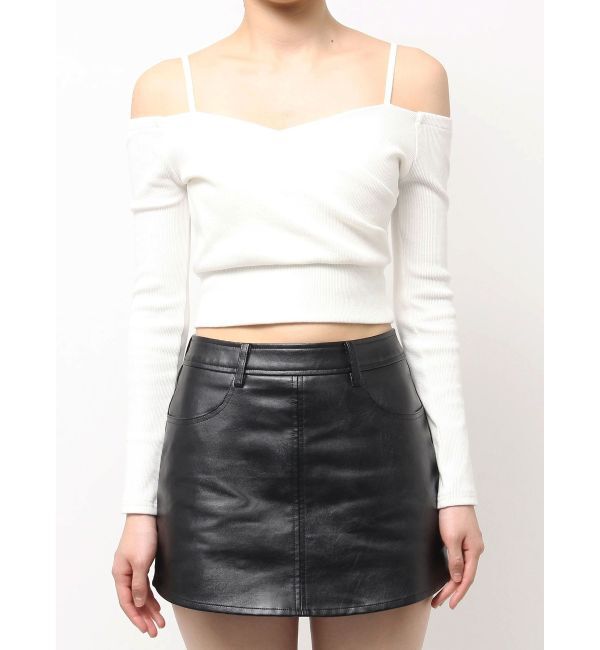 GYDA「カシュクールデザインオフショルトップス」|Tシャツ・カットソー|