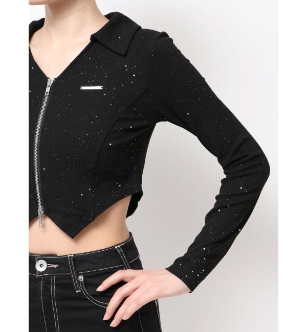 GYDA「GYDA hologram ZIPトップス」|Tシャツ・カットソー|