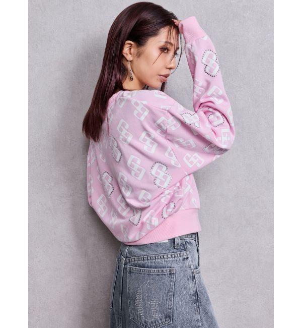 GYDA「GG pattern bijouスウェットトップス」|スウェット・ジャージ|