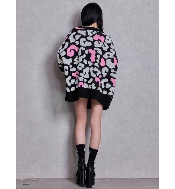 GYDA「ラメGレオパードニットカーディガン」|カーディガン|