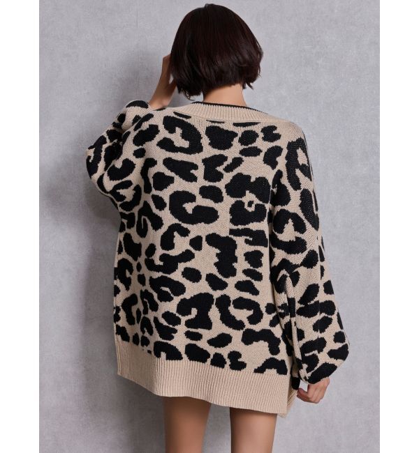GYDA「ラメGレオパードニットカーディガン」|カーディガン|