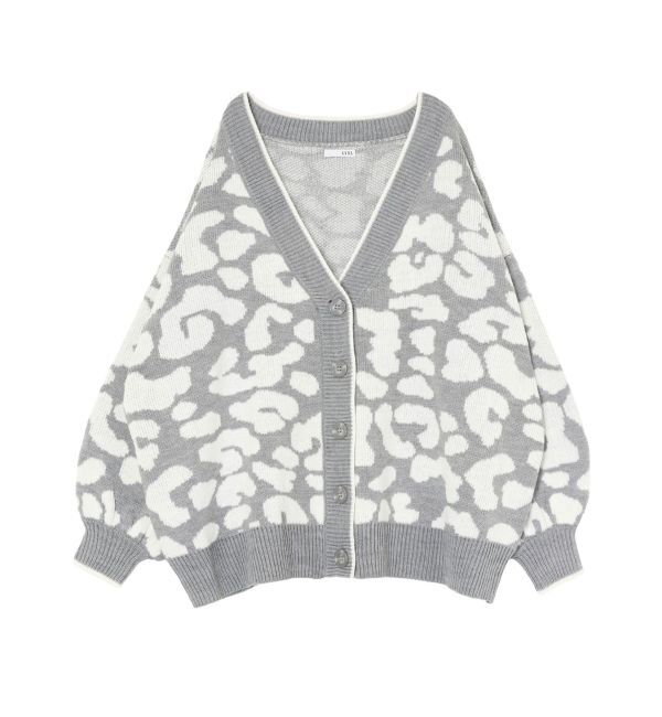GYDA「ラメGレオパードニットカーディガン」|カーディガン|
