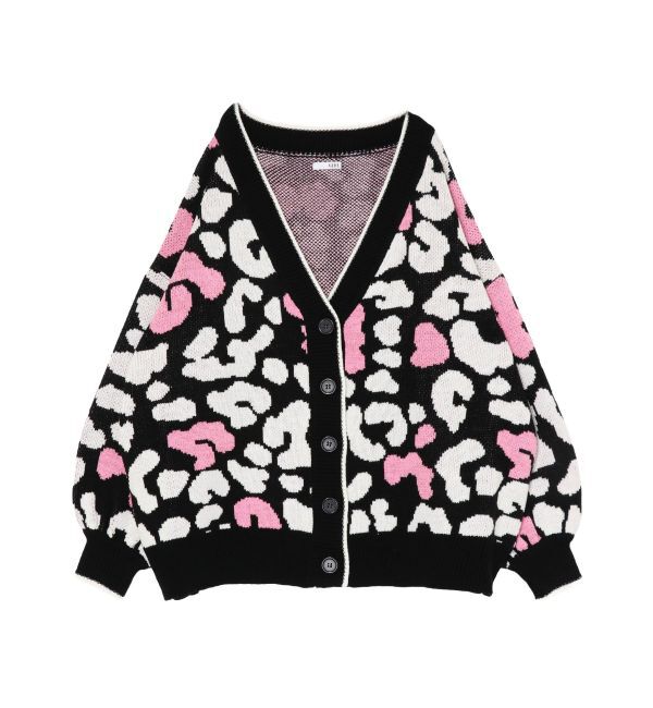 GYDA「ラメGレオパードニットカーディガン」|カーディガン|