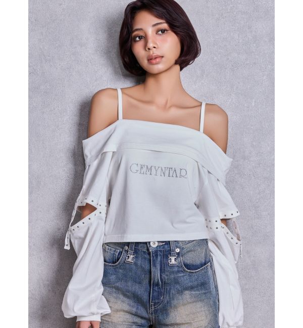 GYDA「GEMYNTARオフショルトップス」|Tシャツ・カットソー|