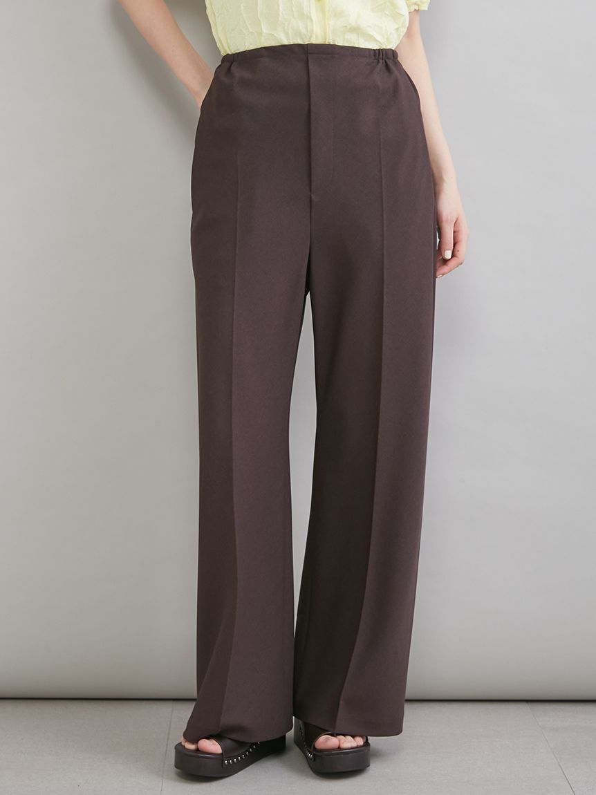 Mila Owen「ウエストゴムワイドイージーパンツ」|チノ|