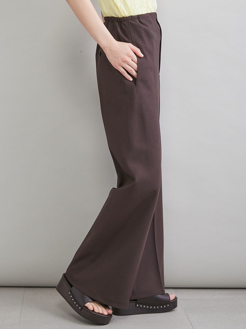 Mila Owen「ウエストゴムワイドイージーパンツ」|チノ|