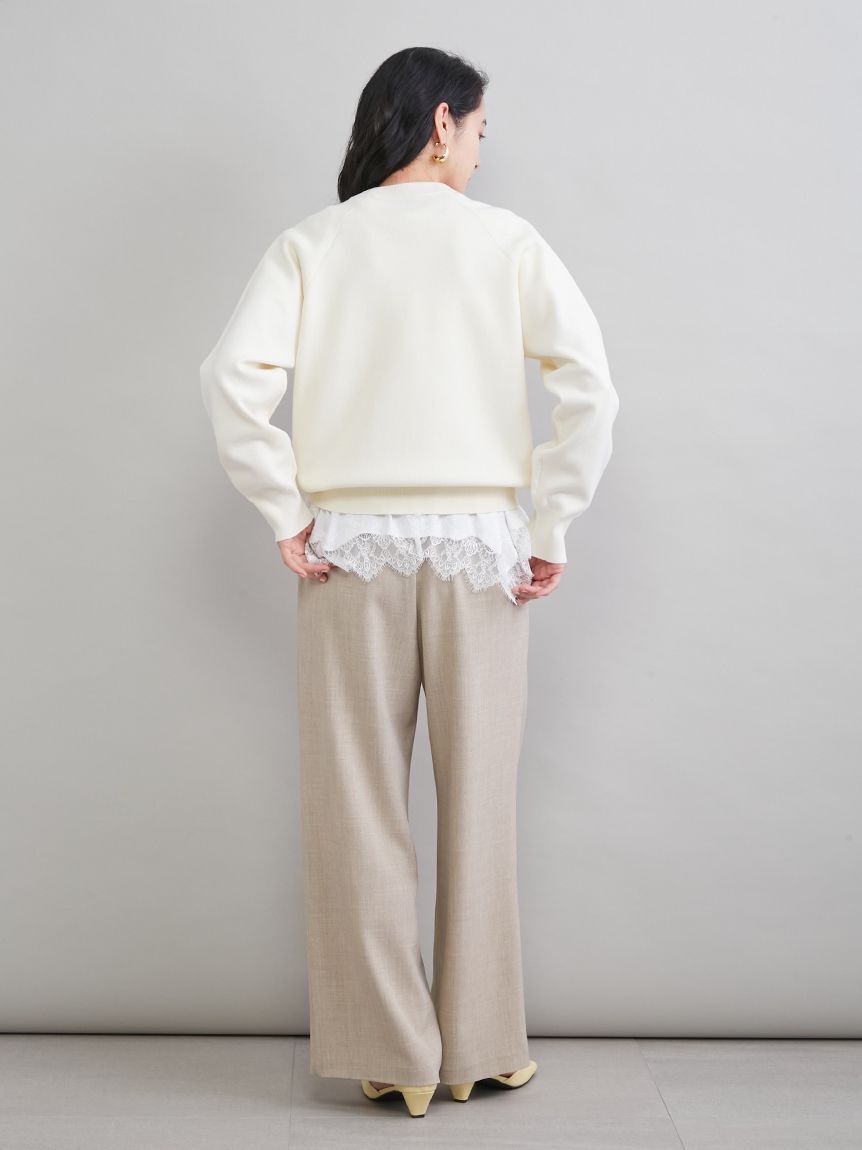 Mila Owen「２タックウエストゴムワイドイージーパンツ」|チノ|