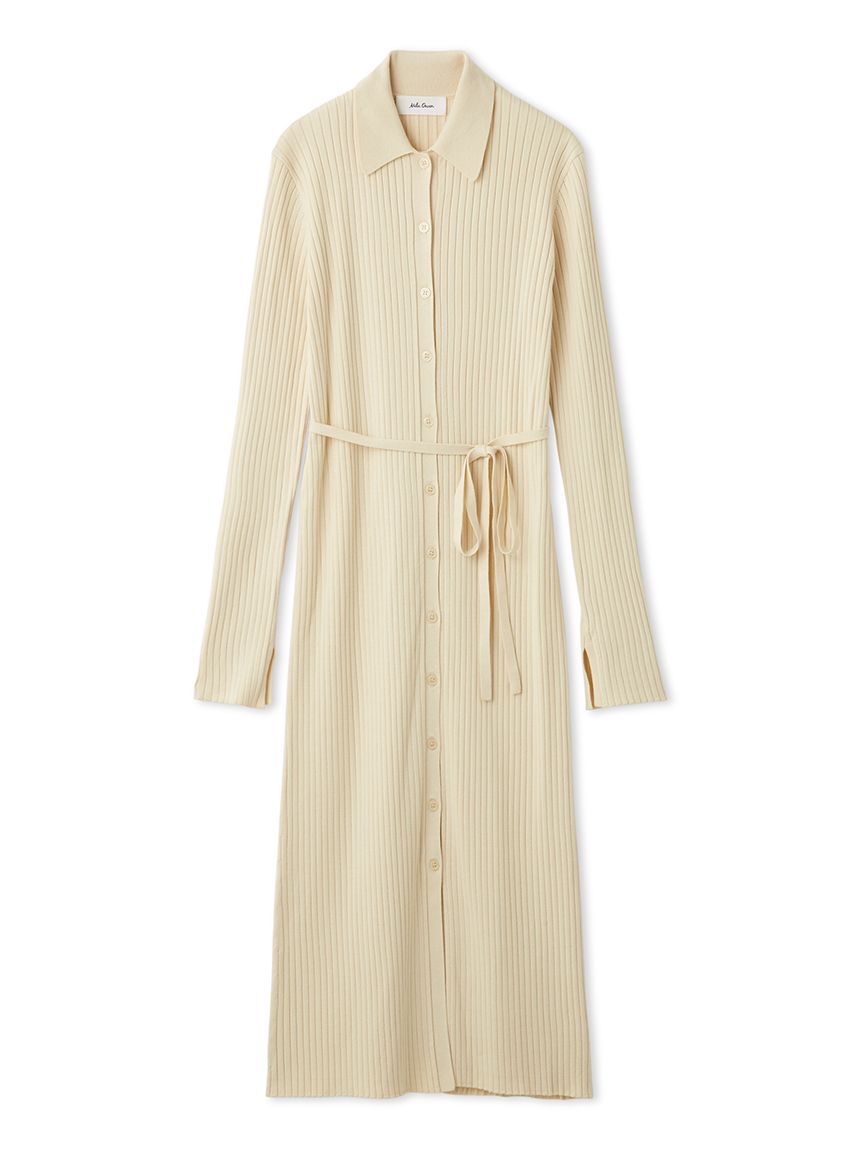 Mila Owen「ワイドリブロングカーディガン」|カーディガン|BEG