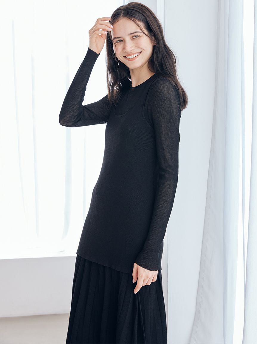 Mila Owen「シアーニットワンピース」|ワンピース|