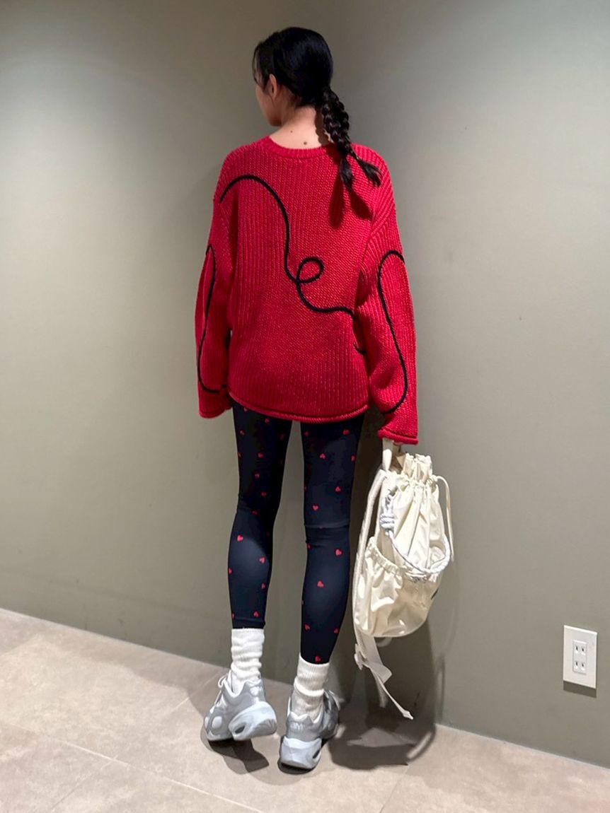 emmi atelier「【HEART】 【ONLINE限定カラーあり】ハートエンブロイダリーニット」|ニット・セーター|