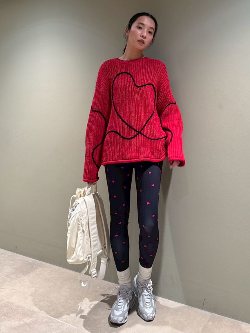 emmi atelier「【HEART】 【ONLINE限定カラーあり】ハートエンブロイダリーニット」|ニット・セーター|