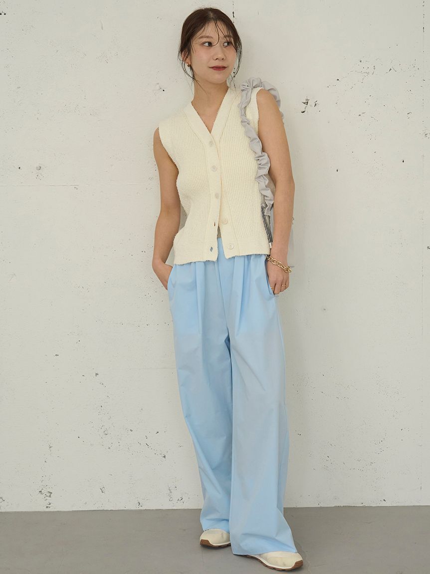 emmi atelier「ツノヤーンリブニットベスト」|ニット・セーター|
