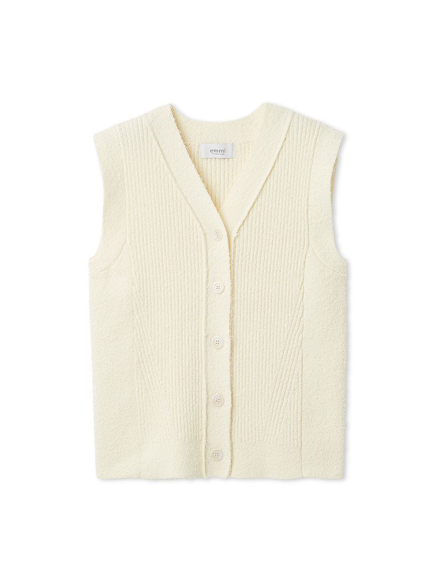 emmi atelier「ツノヤーンリブニットベスト」|ニット・セーター|