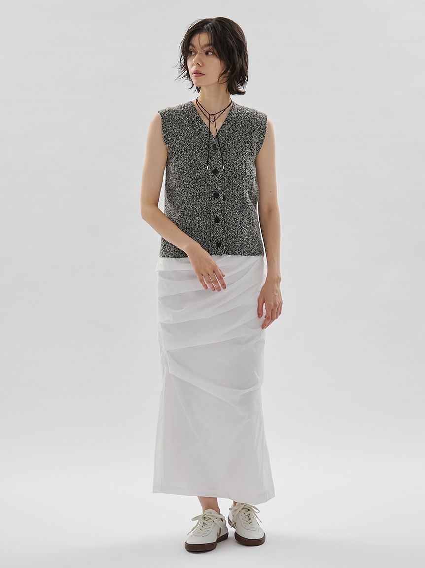 emmi atelier「ツノヤーンリブニットベスト」|ニット・セーター|