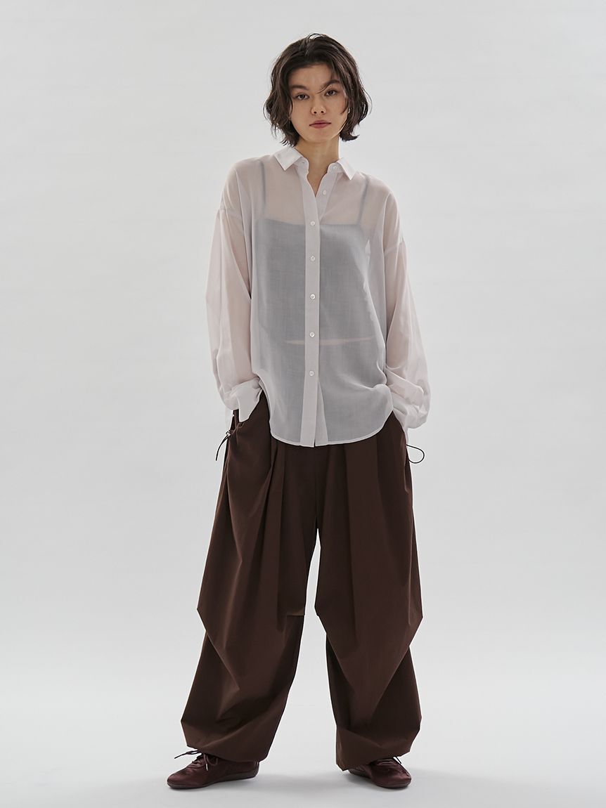emmi atelier「2wayシアーシャツ」|シャツ・ブラウス|