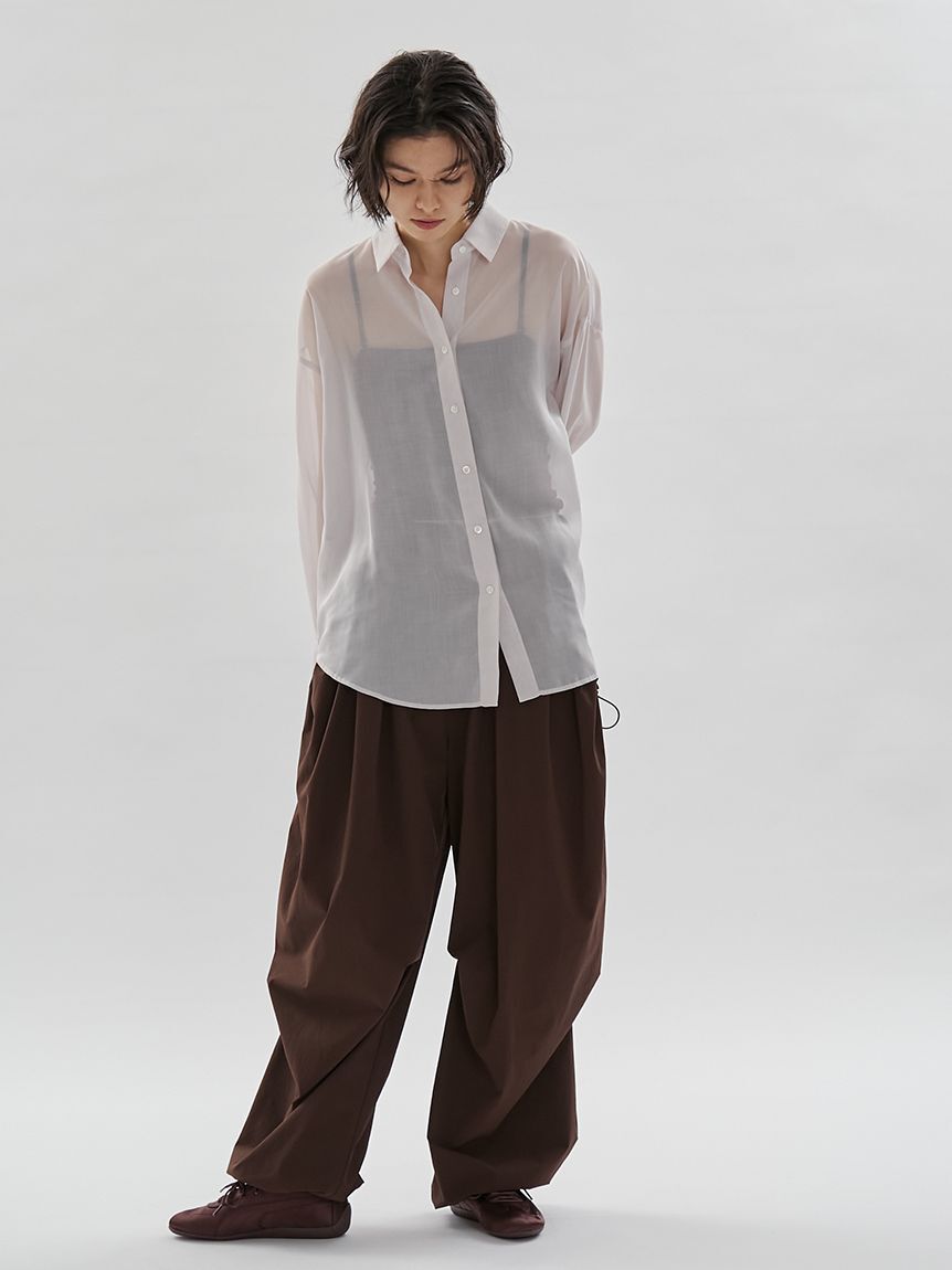 emmi atelier「2wayシアーシャツ」|シャツ・ブラウス|