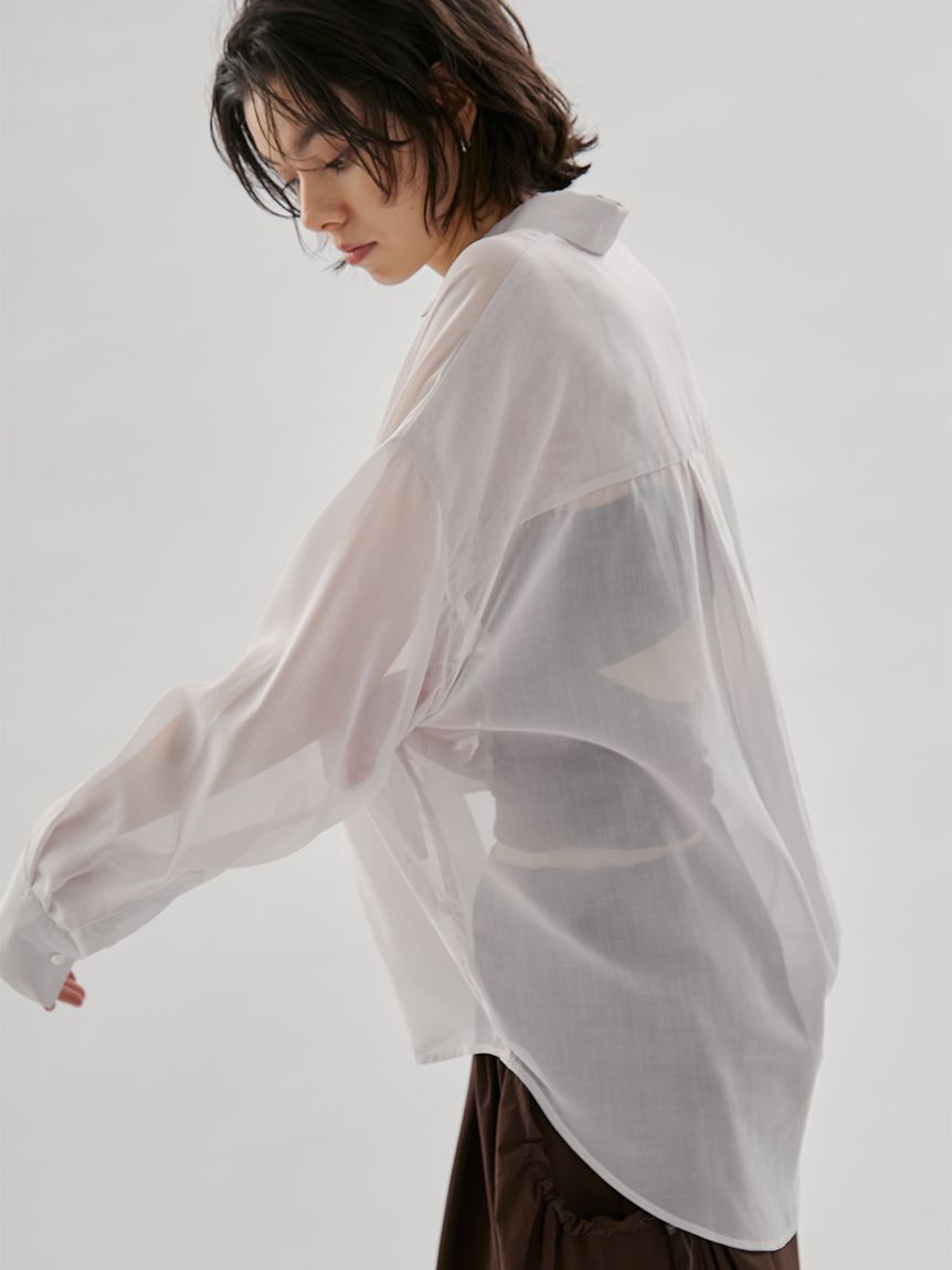 emmi atelier「2wayシアーシャツ」|シャツ・ブラウス|