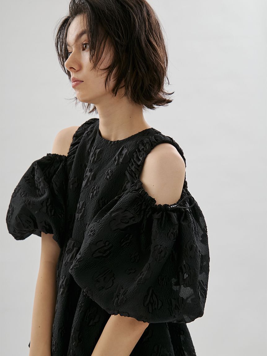 emmi atelier「フラワーふくれジャガードブラウス」|シャツ・ブラウス|