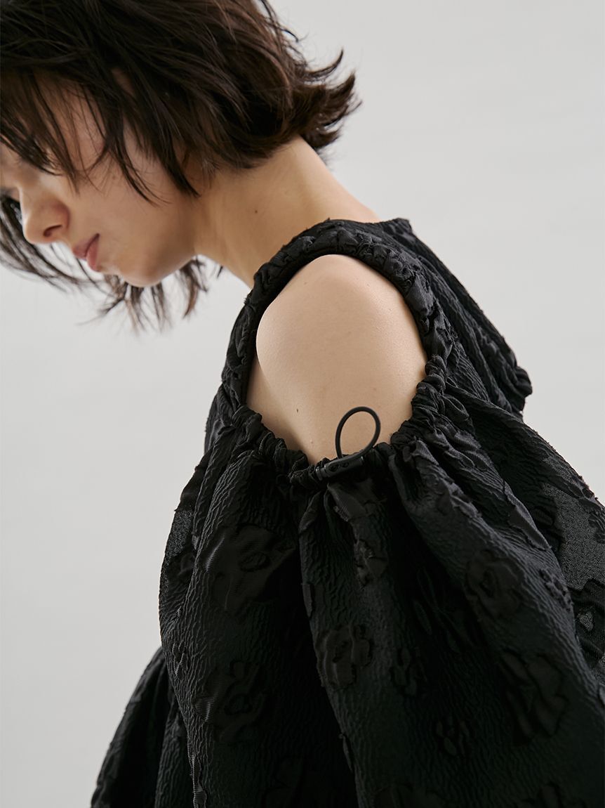 emmi atelier「フラワーふくれジャガードブラウス」|シャツ・ブラウス|