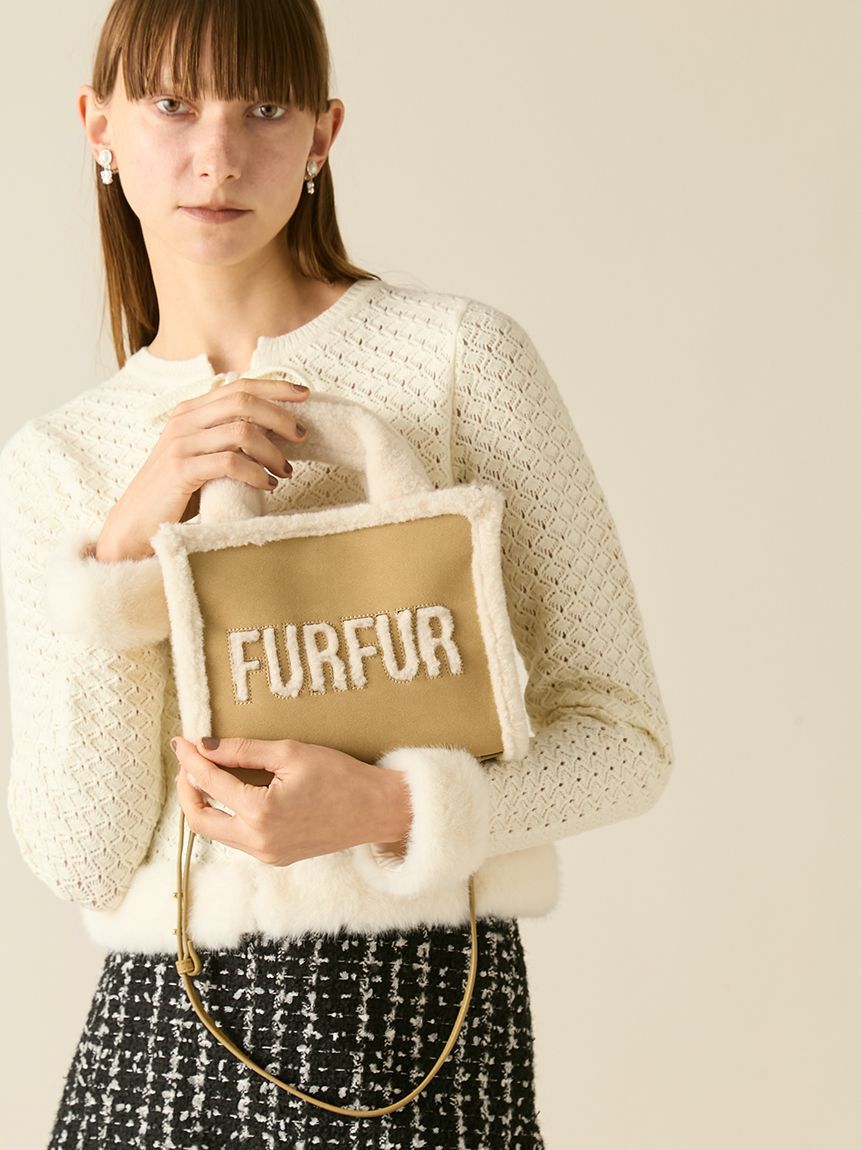 FURFUR「【WEB・一部店舗限定カラー】ムートンロゴトートバッグ」|トートバッグ|