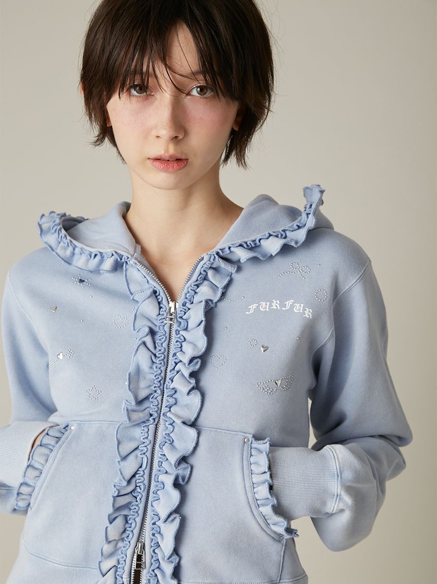 FURFUR「フリルジップアップフーディー」|パーカー|