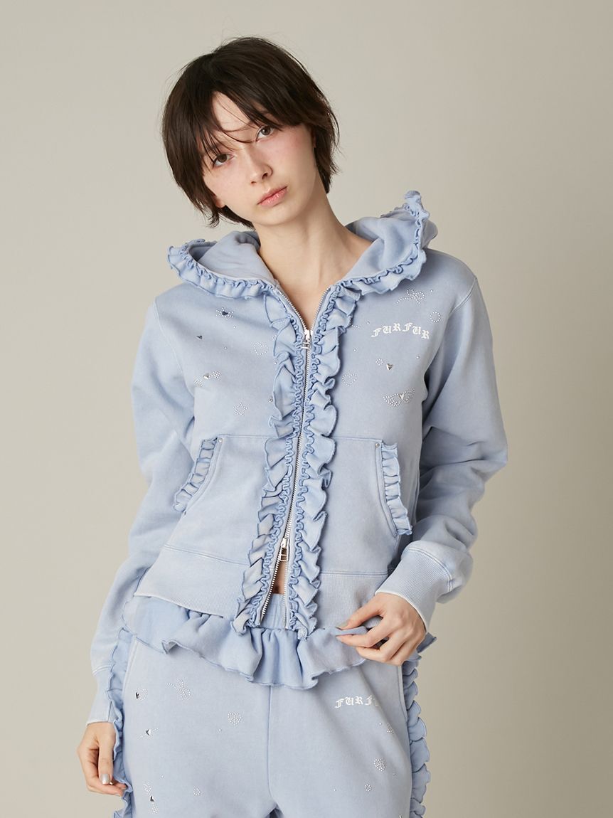 FURFUR「フリルジップアップフーディー」|パーカー|