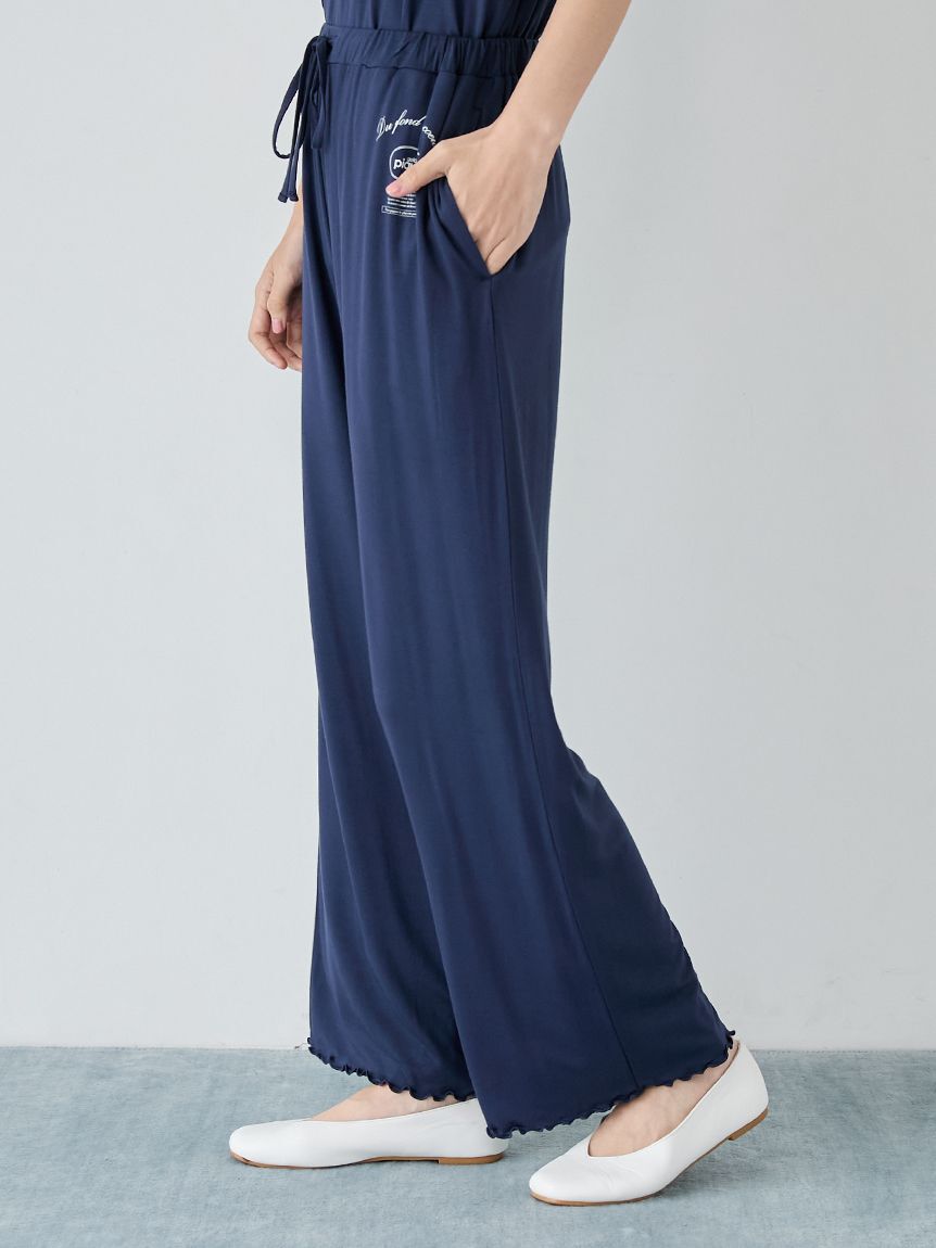 gelato pique「レーヨンロゴメローロングパンツ」|ルームウェア|