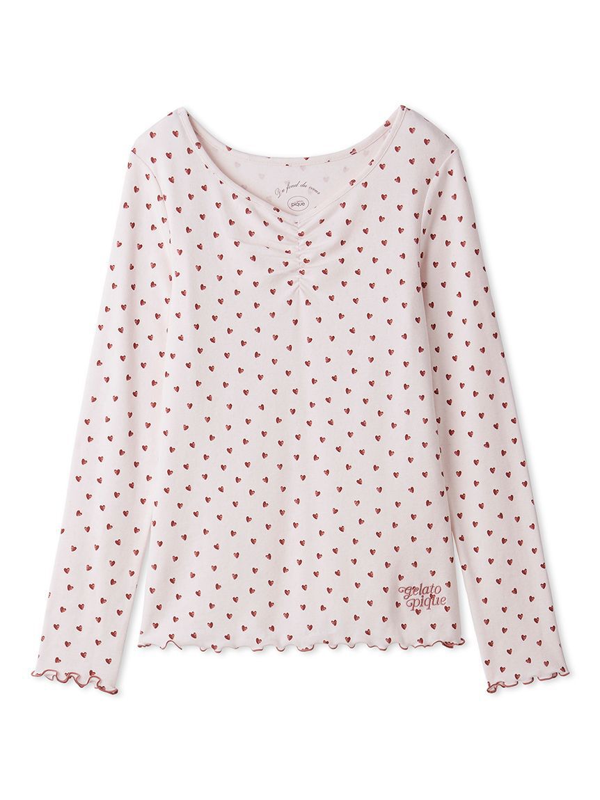 gelato pique「針抜きハート柄プルオーバー」|ルームウェア|
