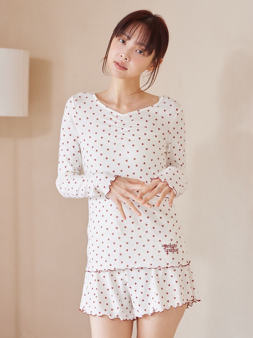 gelato pique「針抜きハート柄プルオーバー」|ルームウェア|