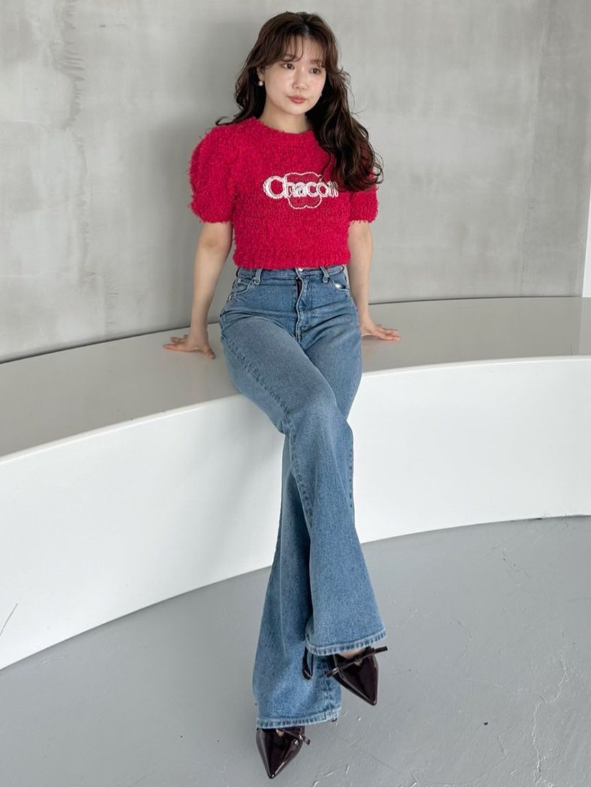 SNIDEL「【STYLEUPPANTS】ハイウエストフレア」|チノ|