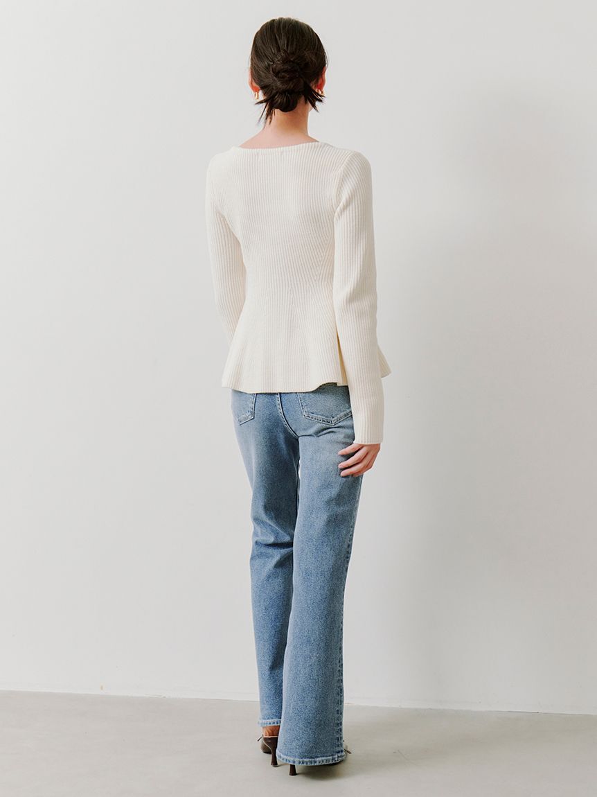 SNIDEL「【STYLEUPPANTS】ハイウエストフレア」|チノ|