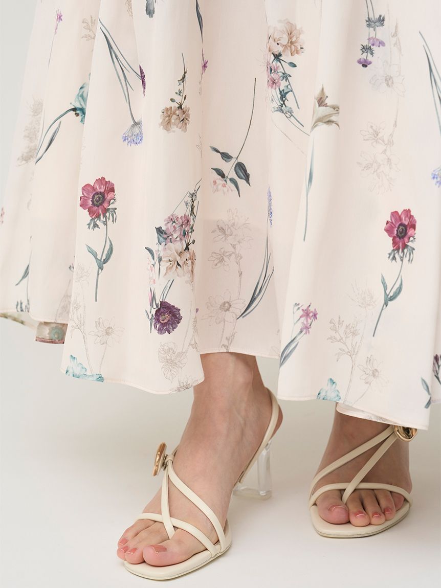 SNIDEL「フローラルプリントフレアスカート」|スカート|