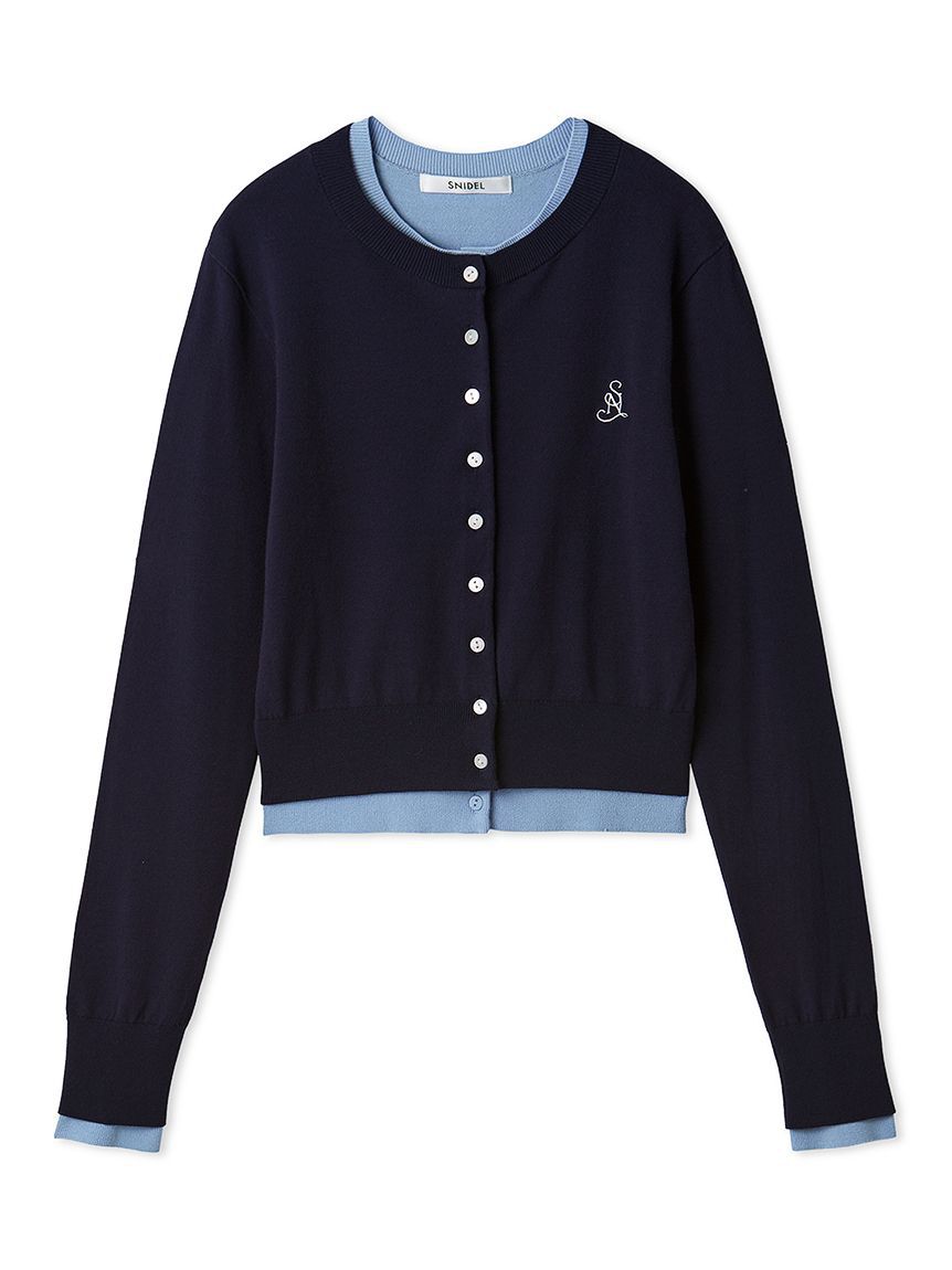 SNIDEL「ニットレイヤードプルオーバー」|ニット・セーター|NVY